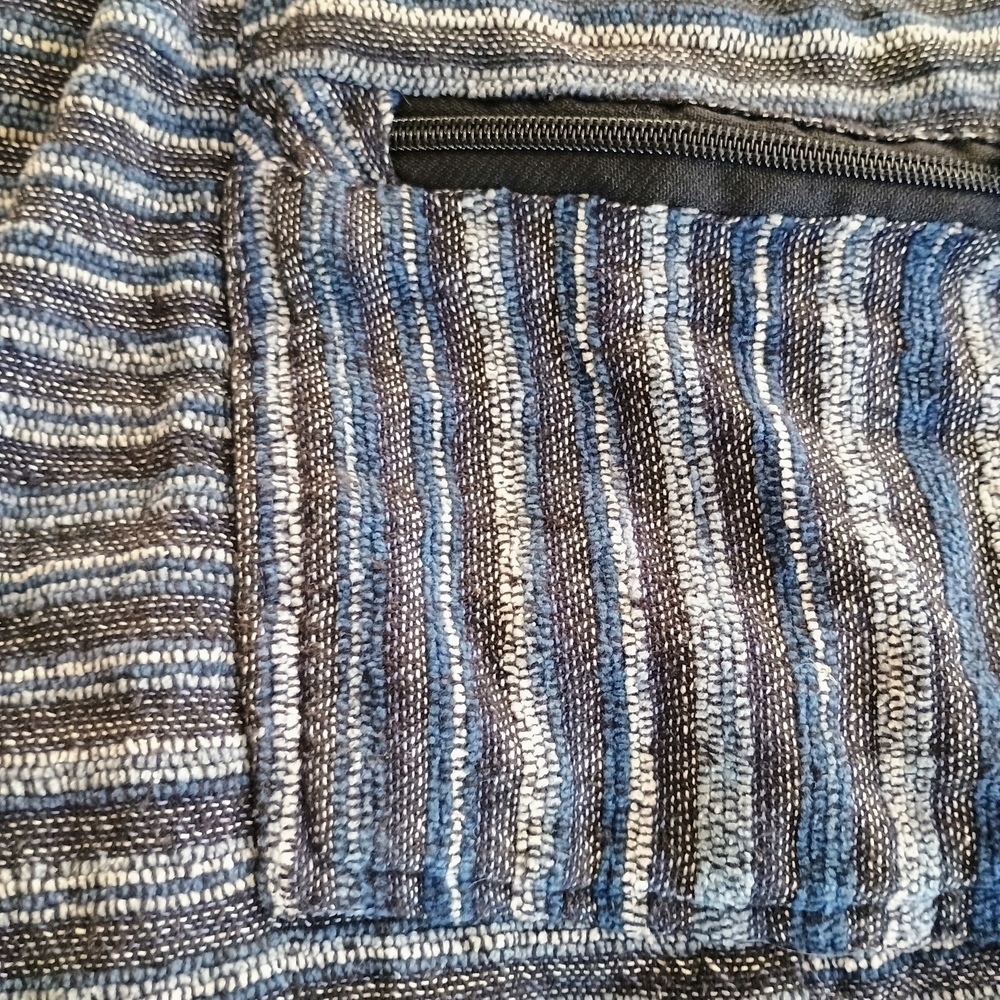 Striped Blue Shoulder Bag - Picture 4 of 8